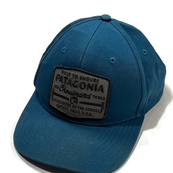 Patagonia Chouinard Ice Tools Roger That Hat Blue Snapback Cap Adjustable - Picture 1 of 8